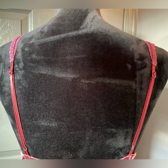 Free People Intimately medium raspberry wine velvet mini dress - Picture 5 of 6